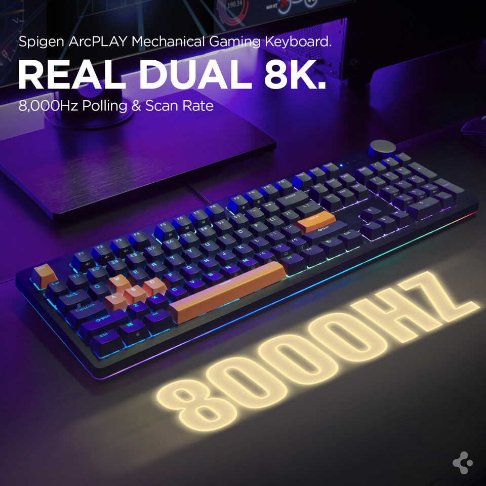 Spigen introduces ArcPLAY, a high-speed mechanical gaming keyboard designed for gamers.