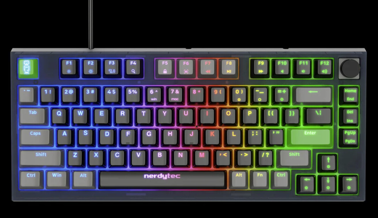 nerdytec introduces the CYKEY Mechanical Keyboard for Gaming, engineered with precision.
