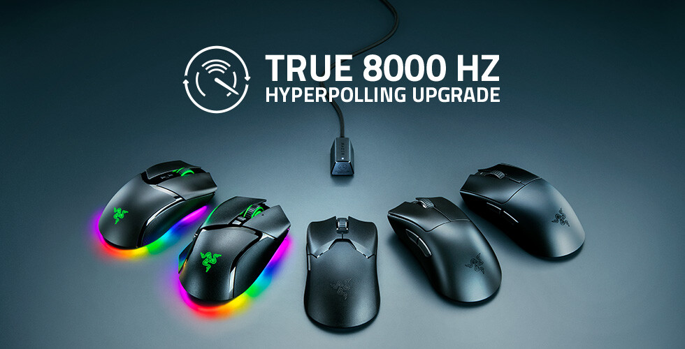 Razer improves its current range of gaming mice by introducing 8000 Hz wireless polling.