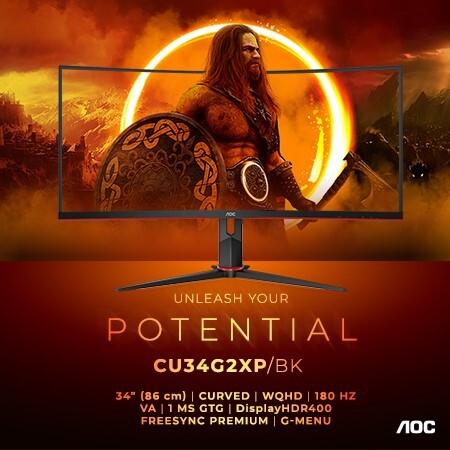 AGON by AOC has announced the release of the CU34G2XE and CU34G2XP ultrawide gaming monitors.