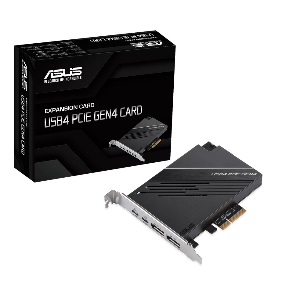 ASUS unveils its USB4 Add-in Card featuring support for 60 Watt USB Power Delivery.