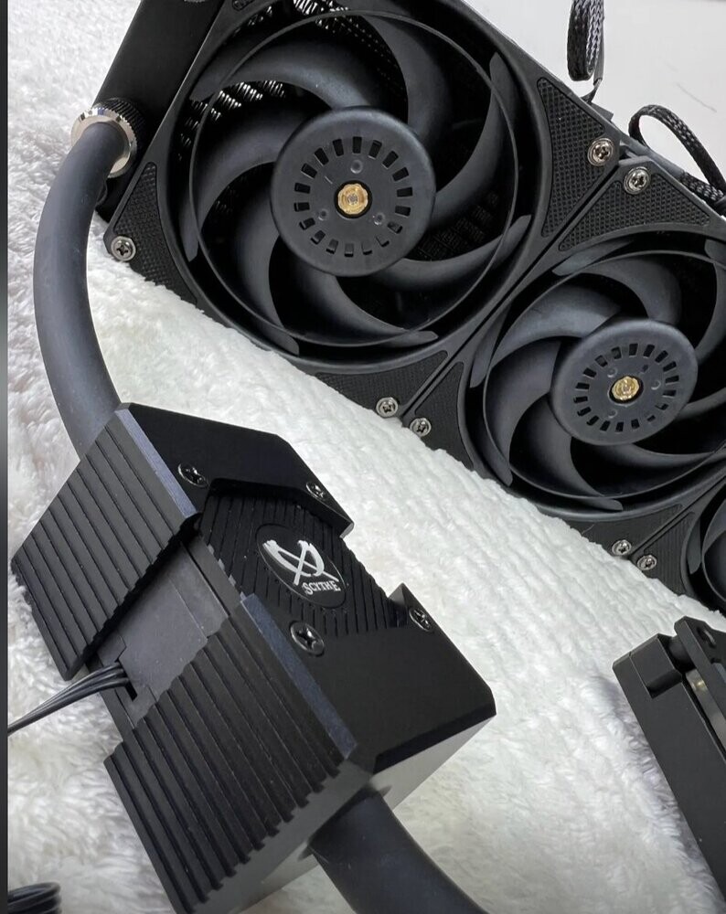 The Scythe GT360 AIO Liquid CPU Cooler is shown with its distinctive design.